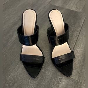 Aldo Black Wedge Sandal